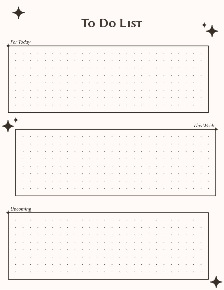 Star-dotted To-do List - Contrast - Notability Gallery