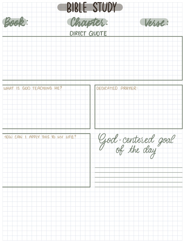 Bible Journal Template