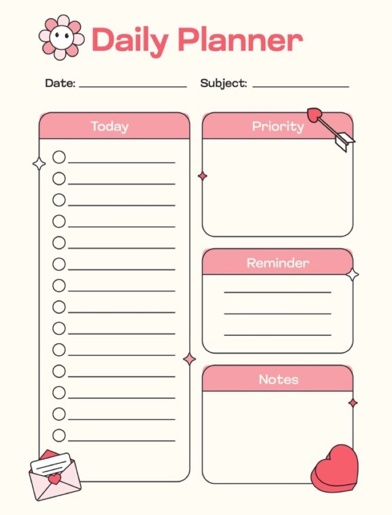 Pink Daily Planner - Notability Gallery
