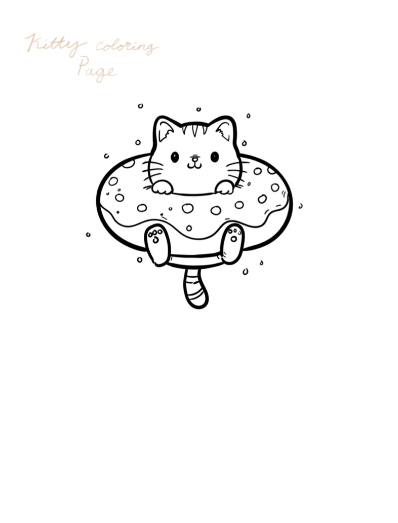 Kitty 🐱 Coloring Page - Notability Gallery