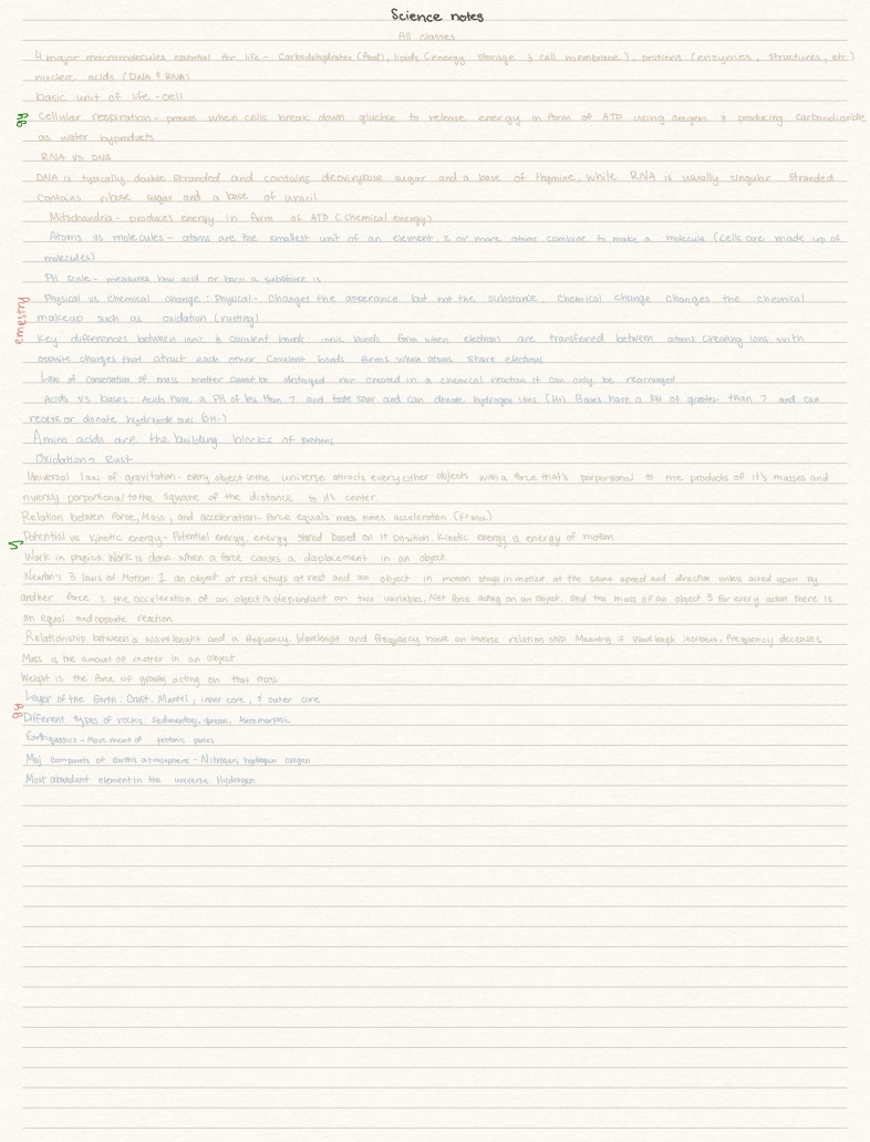 Science Notes - Notability Gallery
