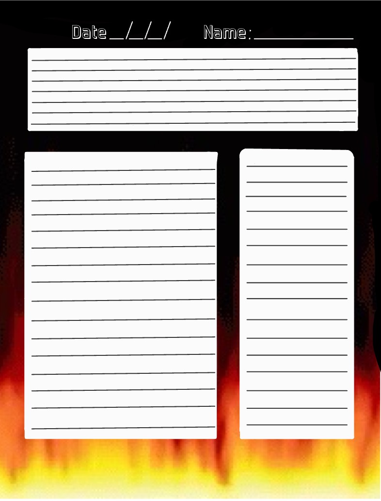 Fire Line Notes Note Template Fire Themed - Notability Gallery