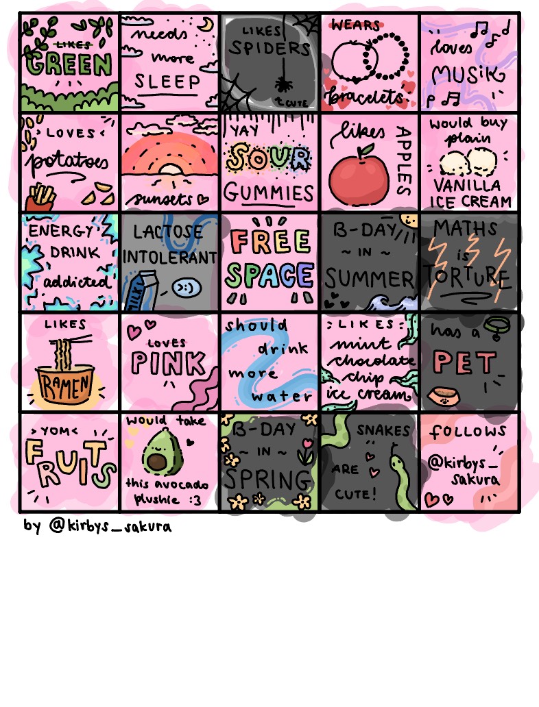Random Bingo 🎀 - Notability Gallery