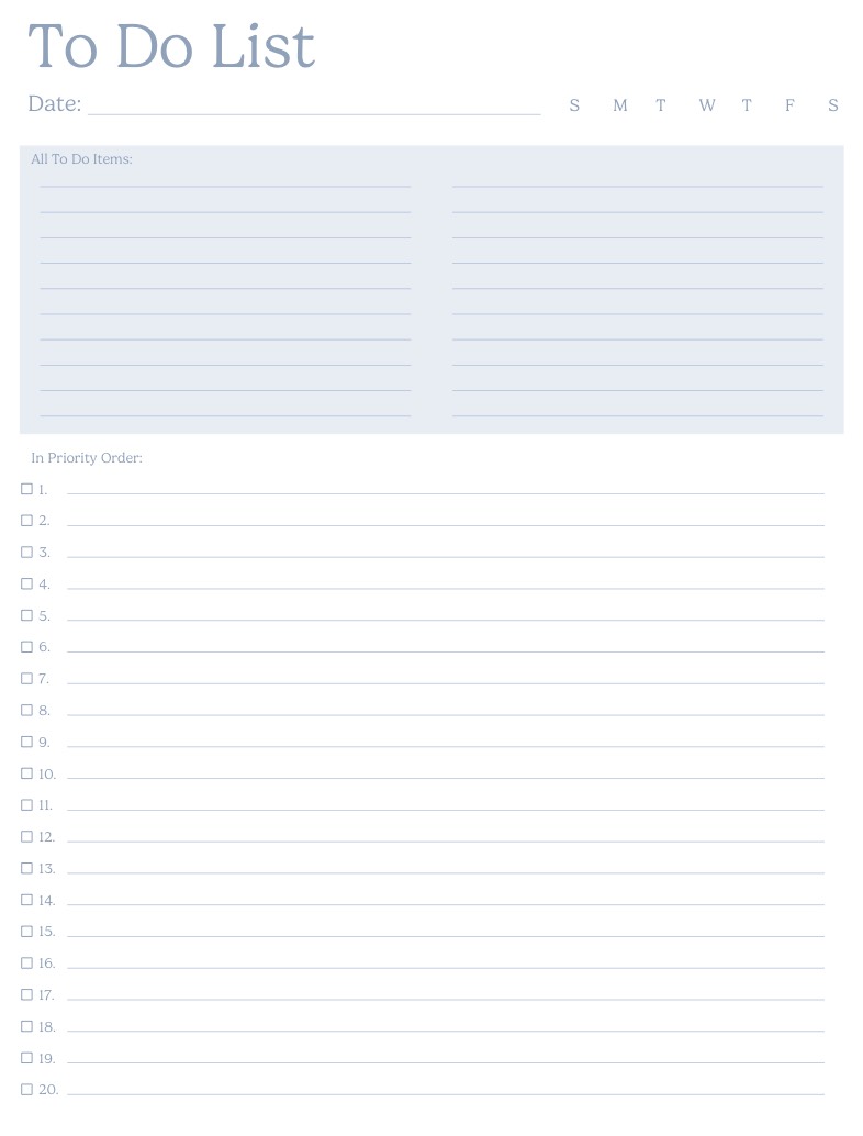 To Do List Light Blue - Notability Gallery