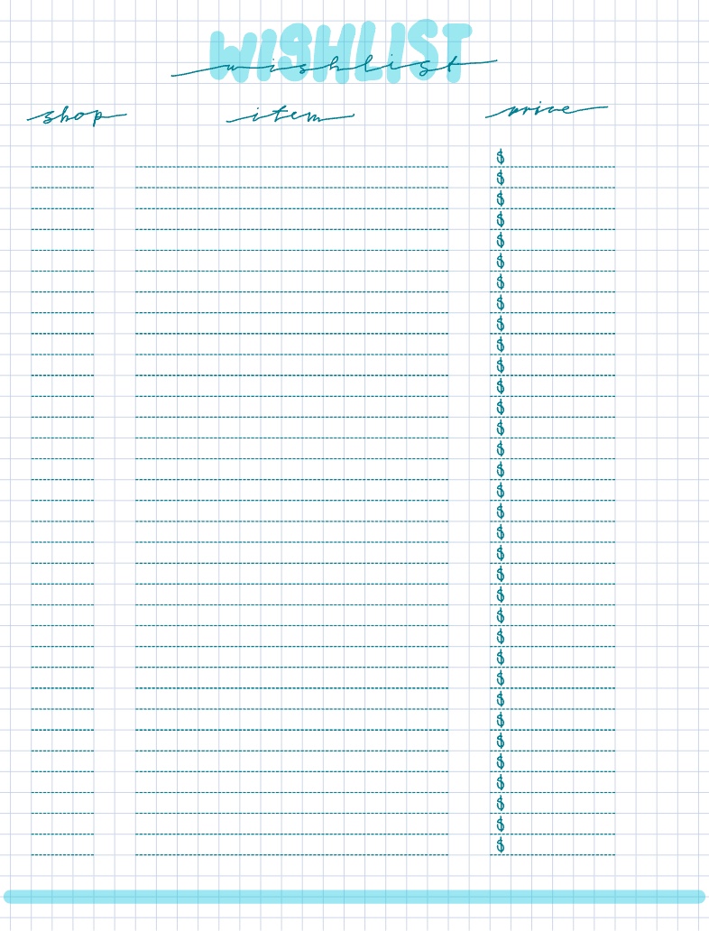 Wish List And Space For Prices! - Notability Gallery