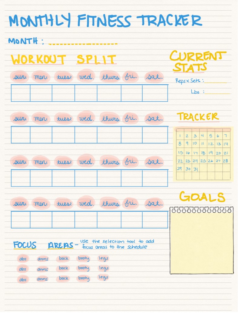 Gym Planner - Notability Gallery