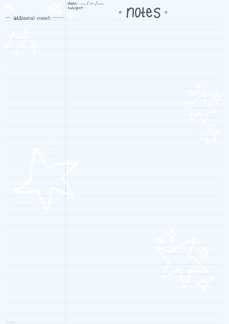 Star Blue Cornell Notes 🩵 - Notability Gallery