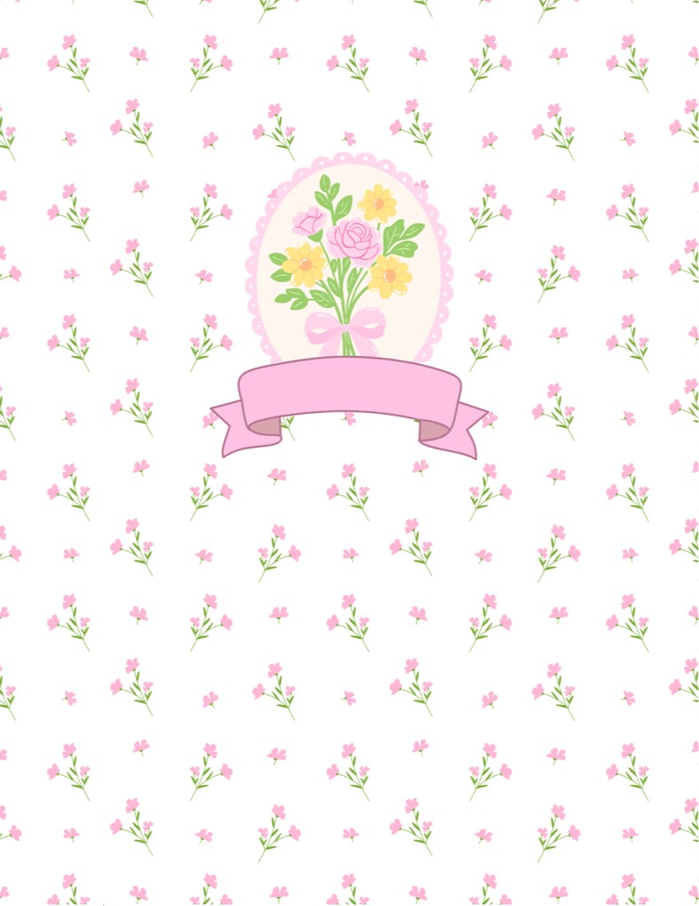 Pink Flower Pattern With Bouquet Journal - Notability Gallery