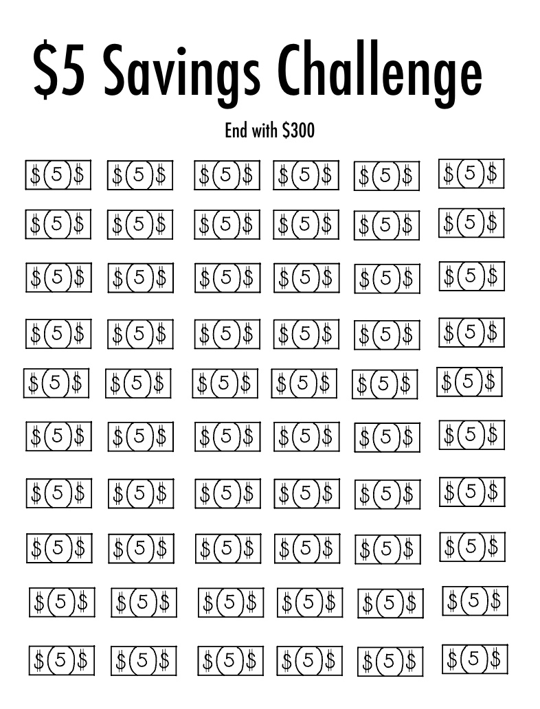 5 Savings Challenge Notability Gallery