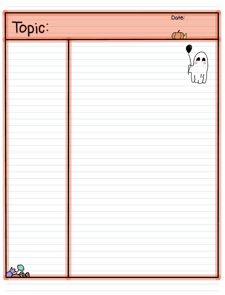Fall Halloween Cornell Notes - Notability Gallery