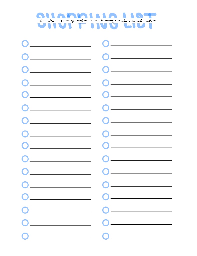 Blue Shopping List - Notability Gallery