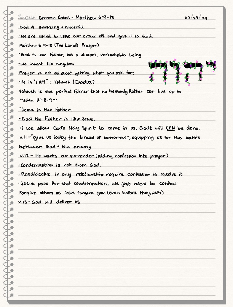 My Notes From Church Yesterday:) - Notability Gallery