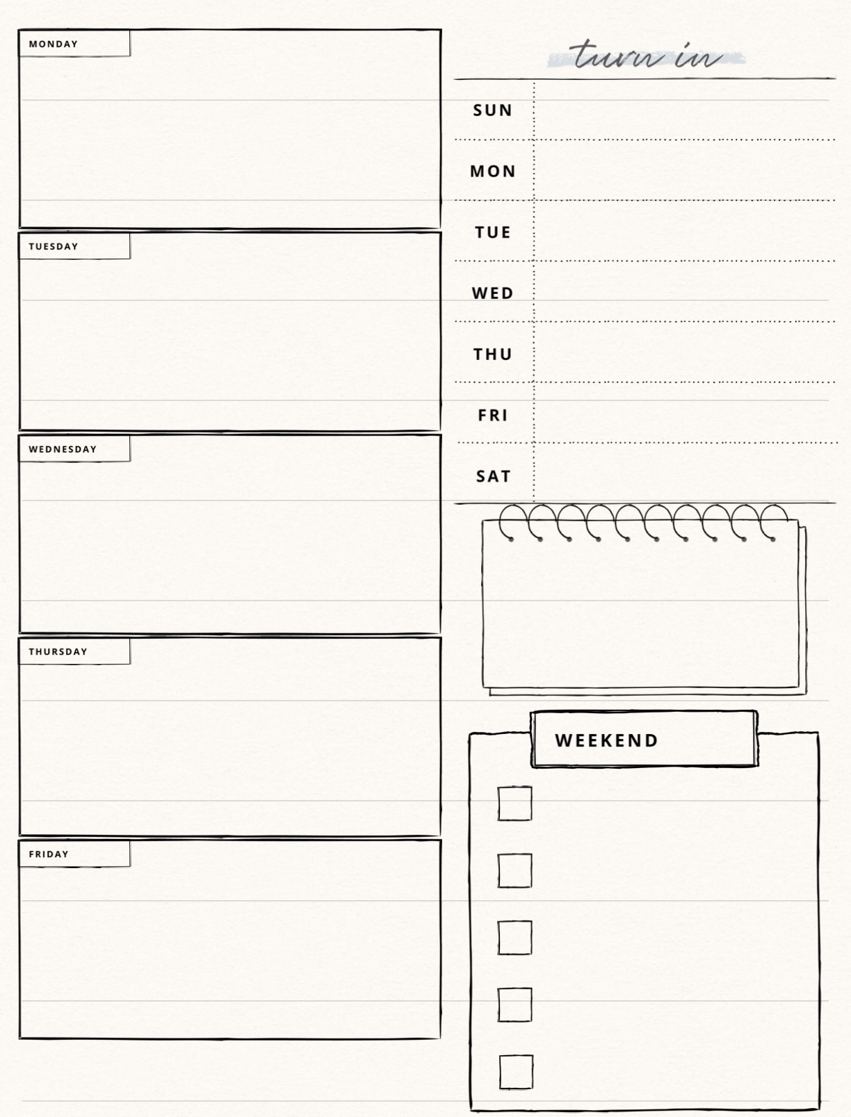 Minimalist Agenda - Notability Gallery