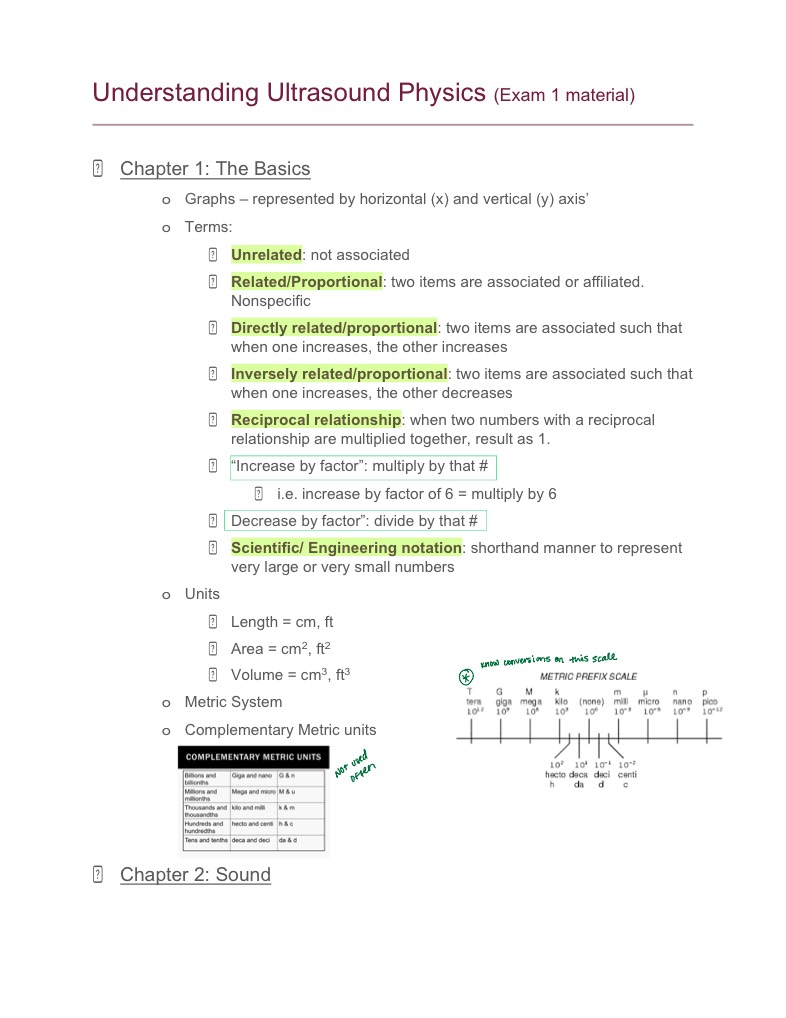 Physics Exam 1 Material - Notability Gallery