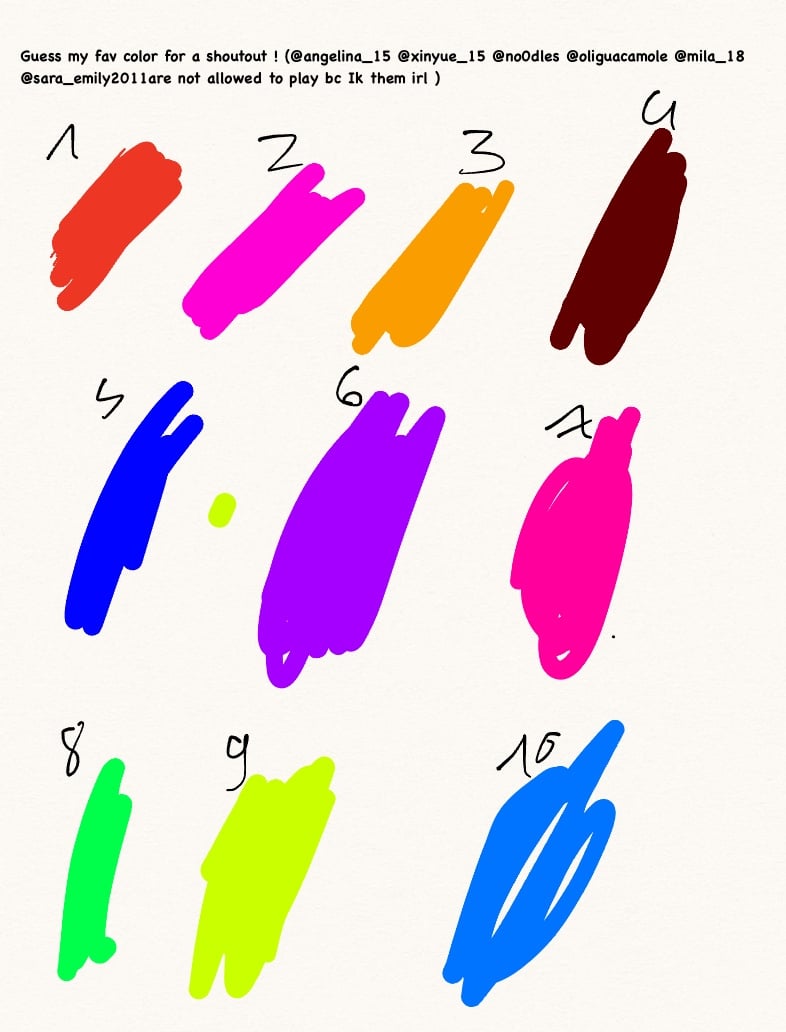 Guess My Fav Color For A Shoutout Notability Gallery