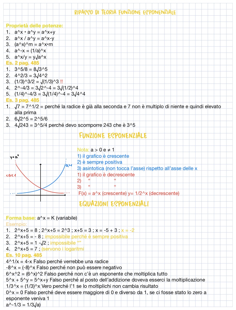 Esponenziali E Logaritmi * - Notability Gallery