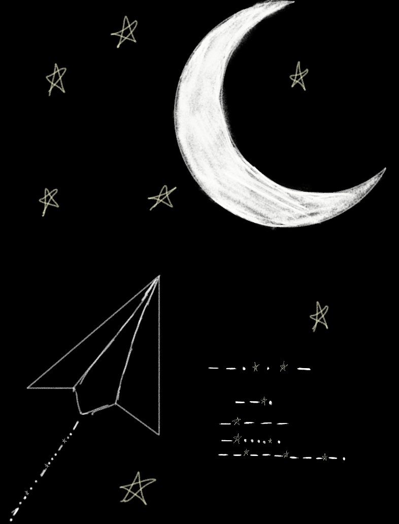moon and stars tumblr drawing