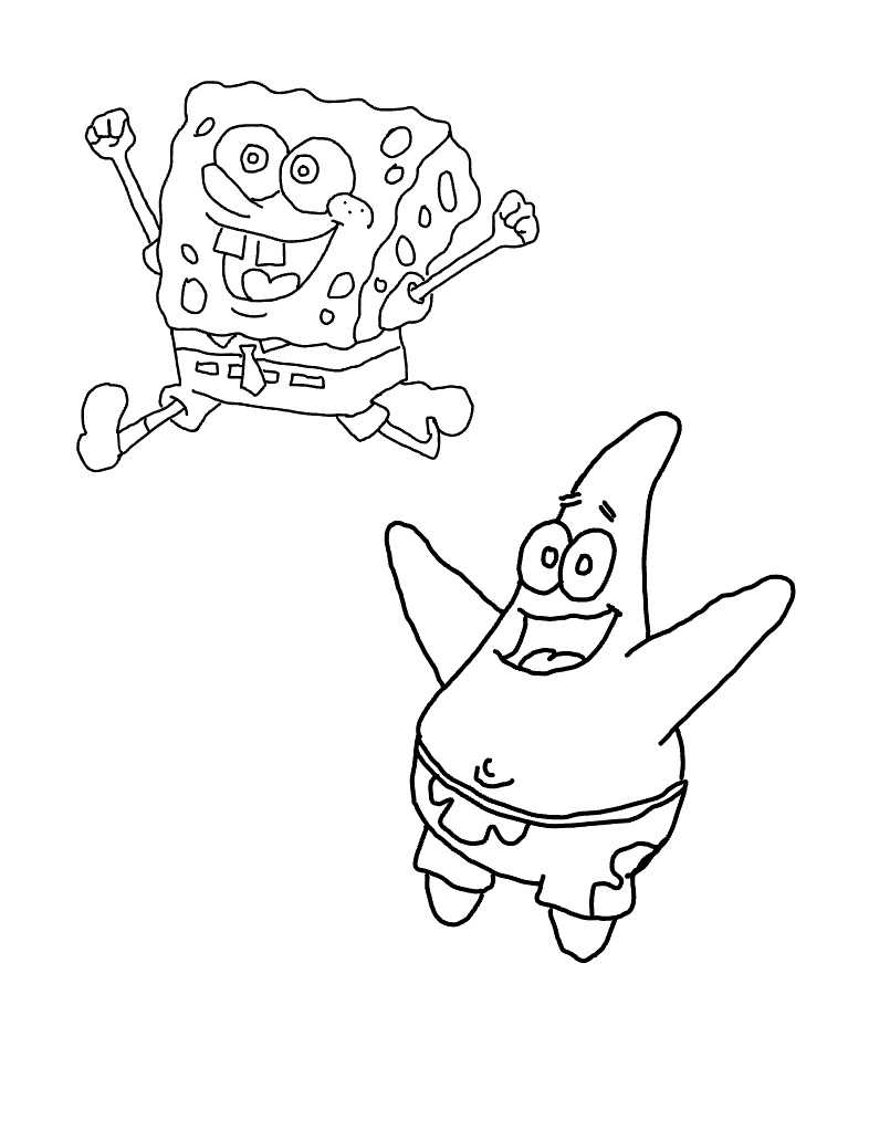 SpongeBob und Patrick Bilder: Malen, Lachen und Lernen!