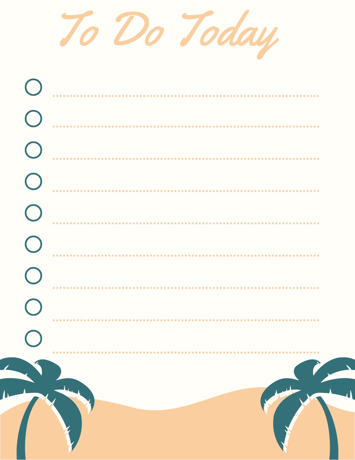 To Do Today | Beach Theme - Notability Gallery