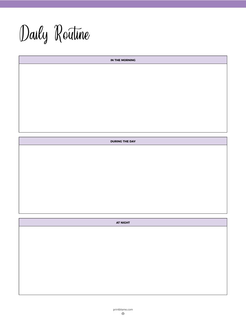 Daily Routine Template - Notability Gallery