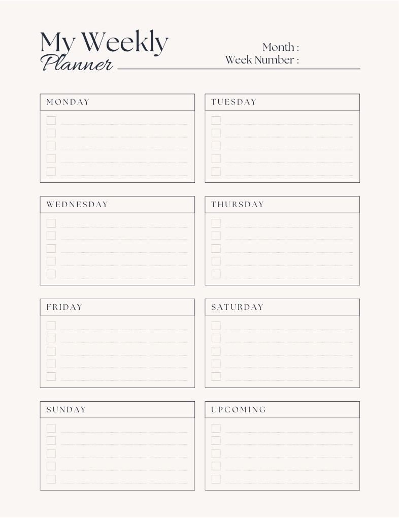 Weekly Planner - Notability Gallery
