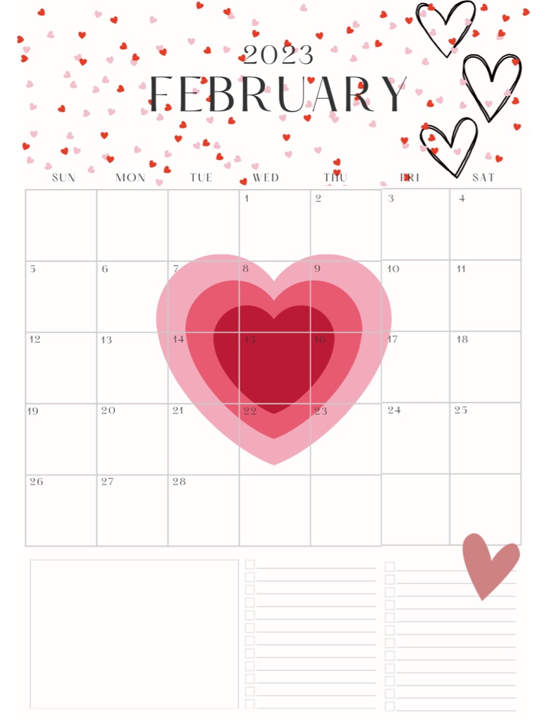 Febuary 2023 Calendar - Notability Gallery