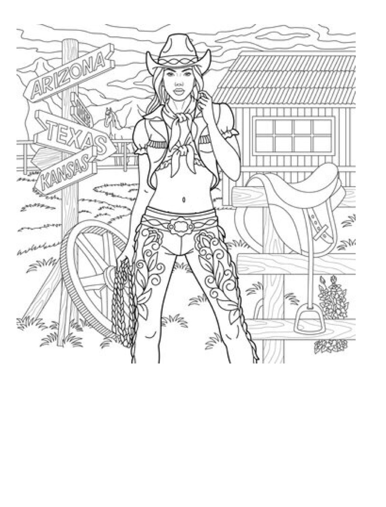 country girl coloring pages