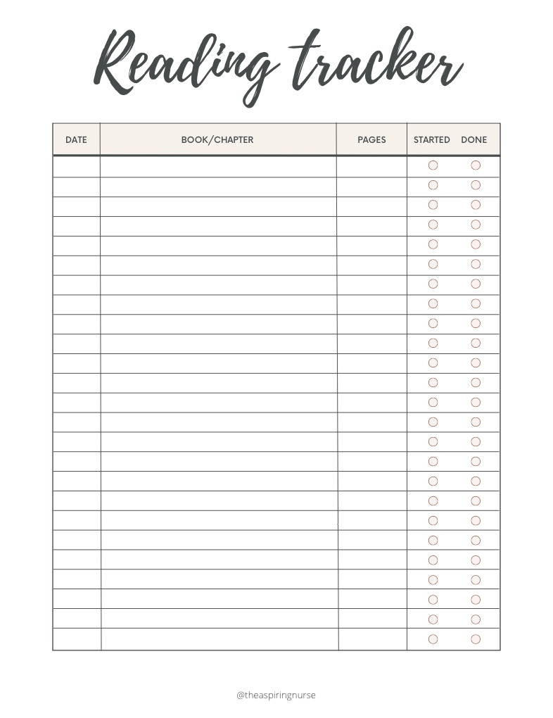 Reading Tracker - Notability Gallery