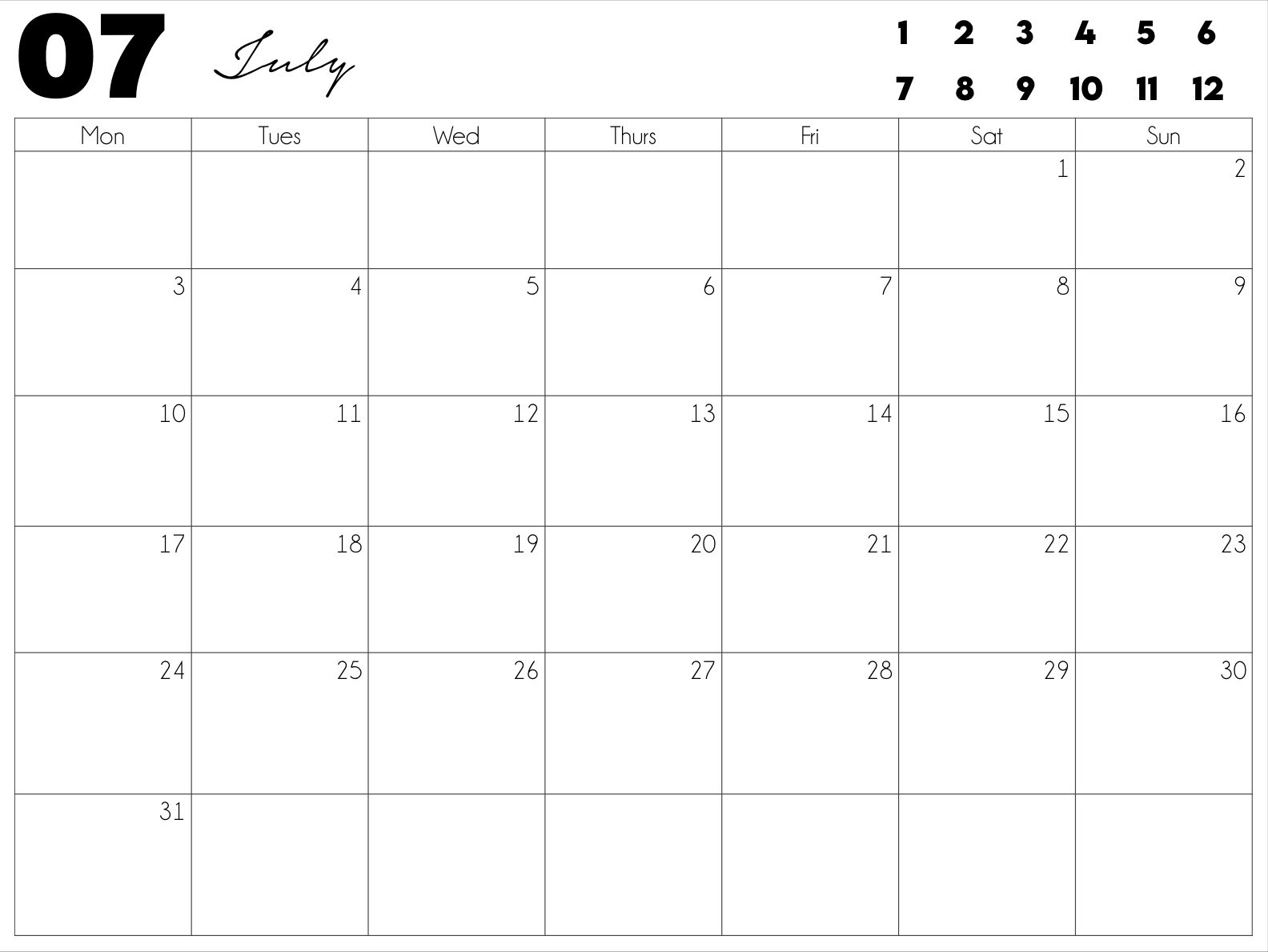 Calendar Jule - Notability Gallery