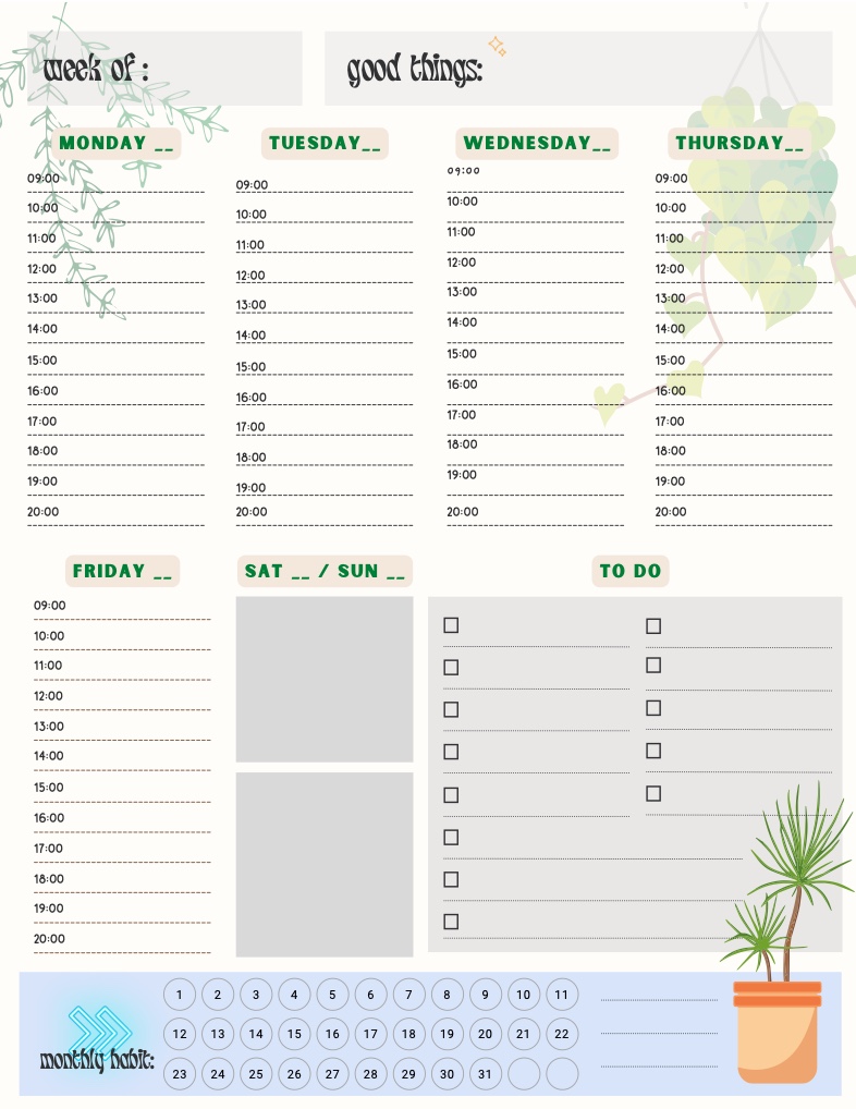 Weekly Planner - Notability Gallery