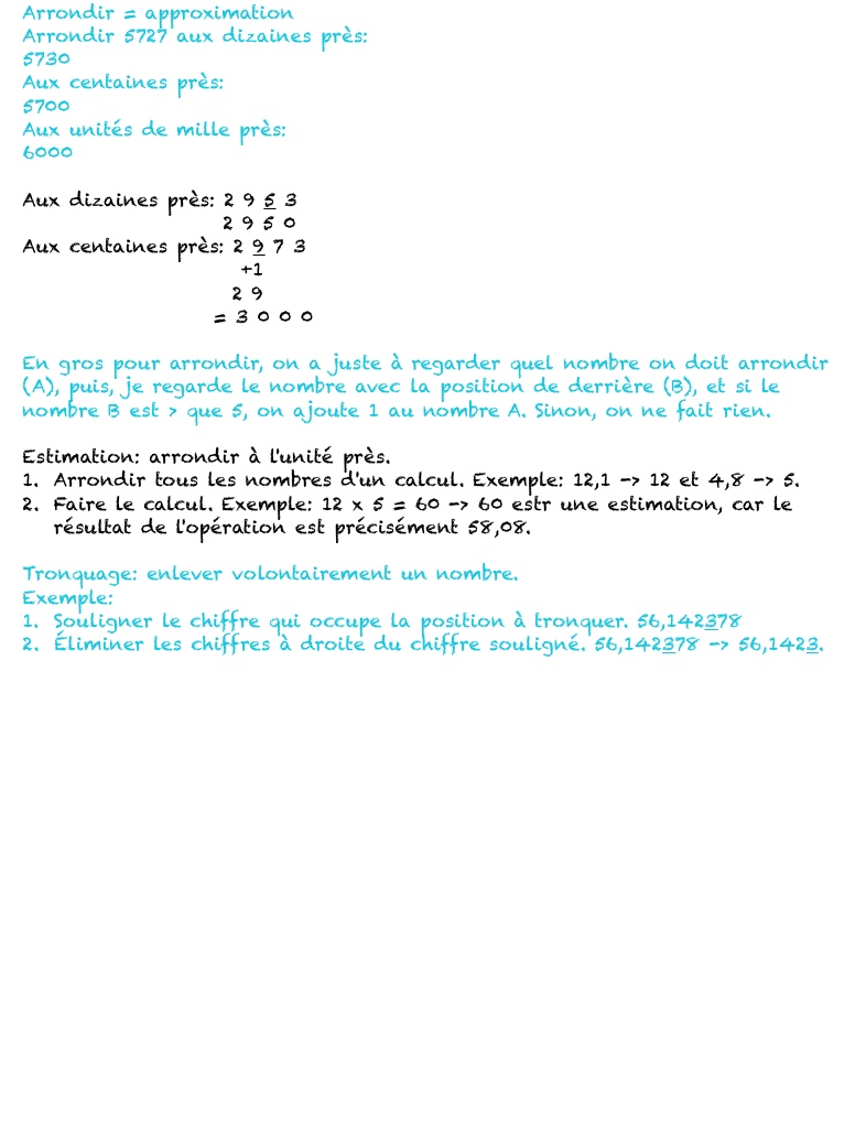 Arrondir, Estimer Et Tronquer - Notability Gallery