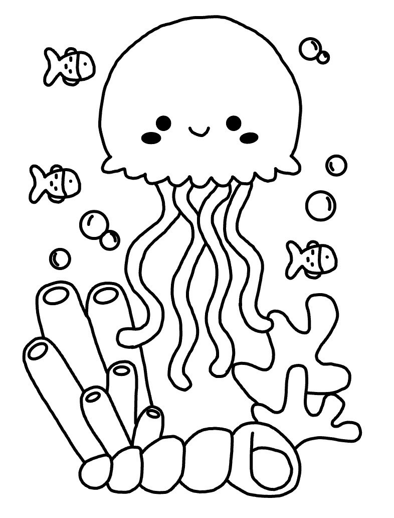 Cute Jellyfish Coloring Page! - Notability Gallery