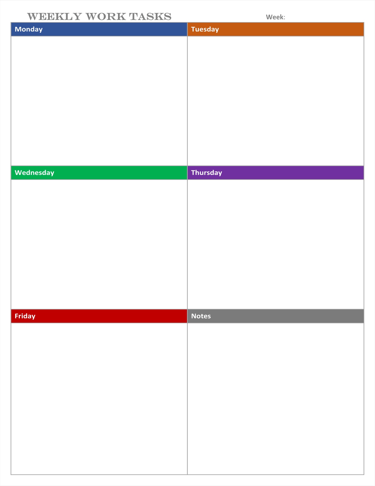 Weekly Work Tasks - Notability Gallery