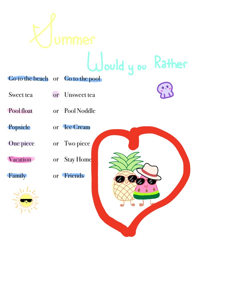 Summer Would U Rather - Notability Gallery