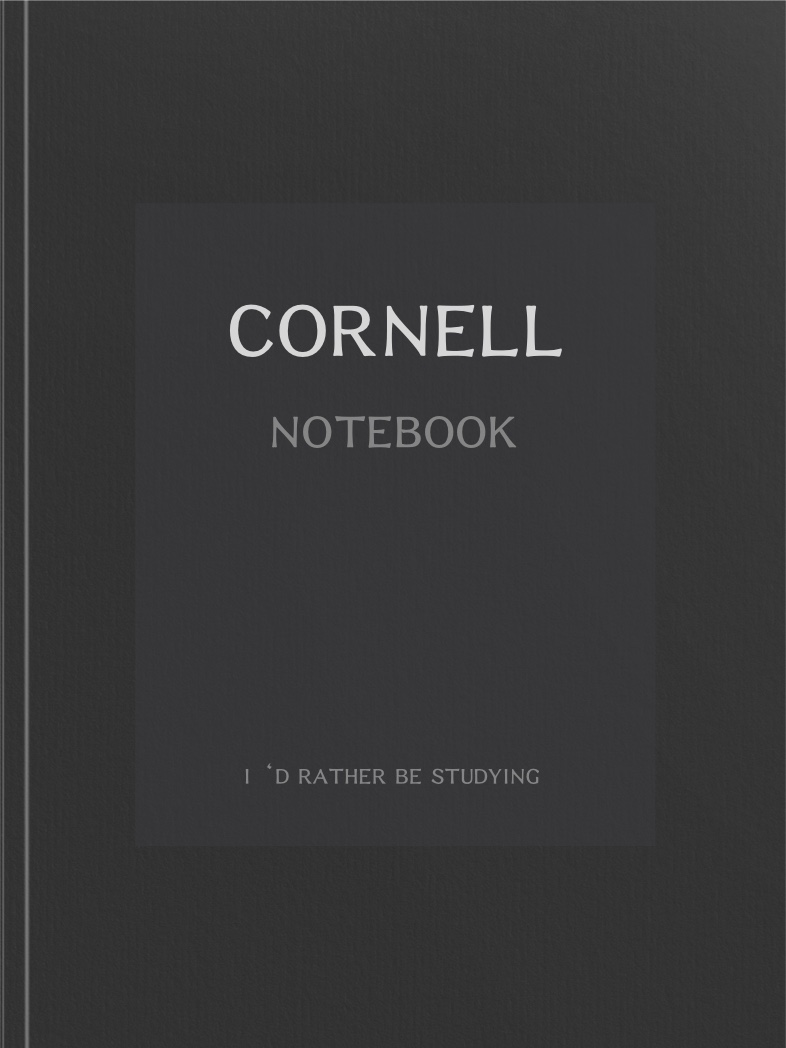 Cornell Notebook 100 Chapters With Hyperlinks（Black） - Notability Gallery