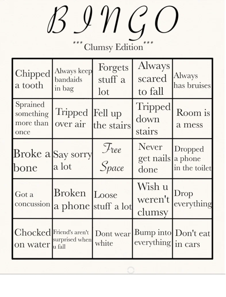 Clumsy Bingo - Notability Gallery