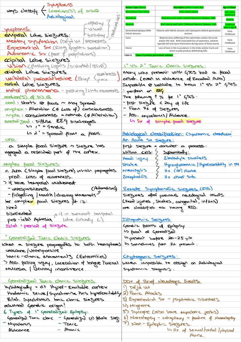 S01 - Epilepsy Summary - Notability Gallery