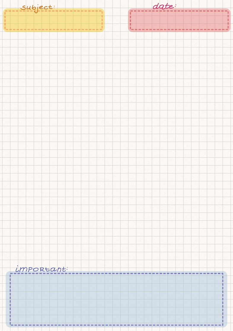 Notes Template Color Words Colorful Notes Template - Notability Gallery