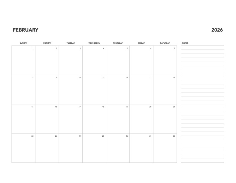 February 2026 Planner - Notability Gallery