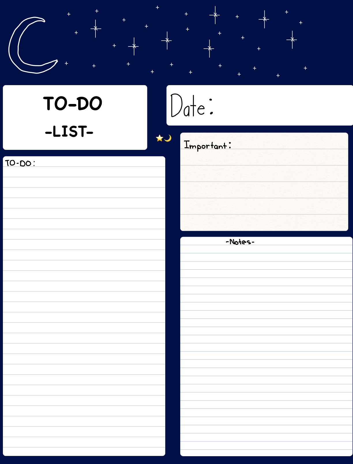 Starry Night One-planner🌙⭐️ - Notability Gallery