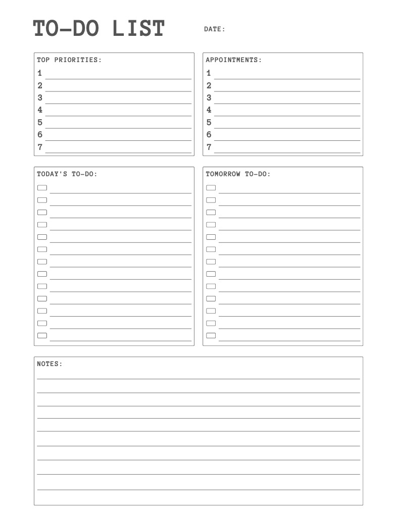 Simple To Do List Planner - Notability Gallery