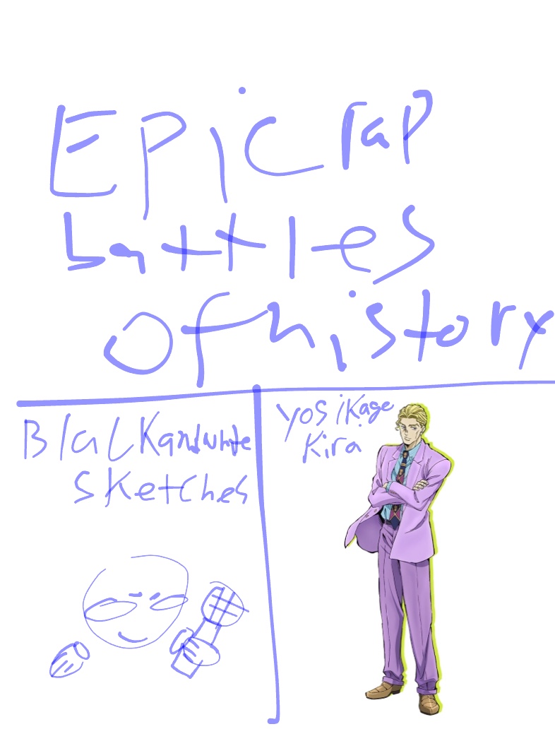 Erb Blackandwhitesketches Vs Yoshikage Kira - Notability Gallery