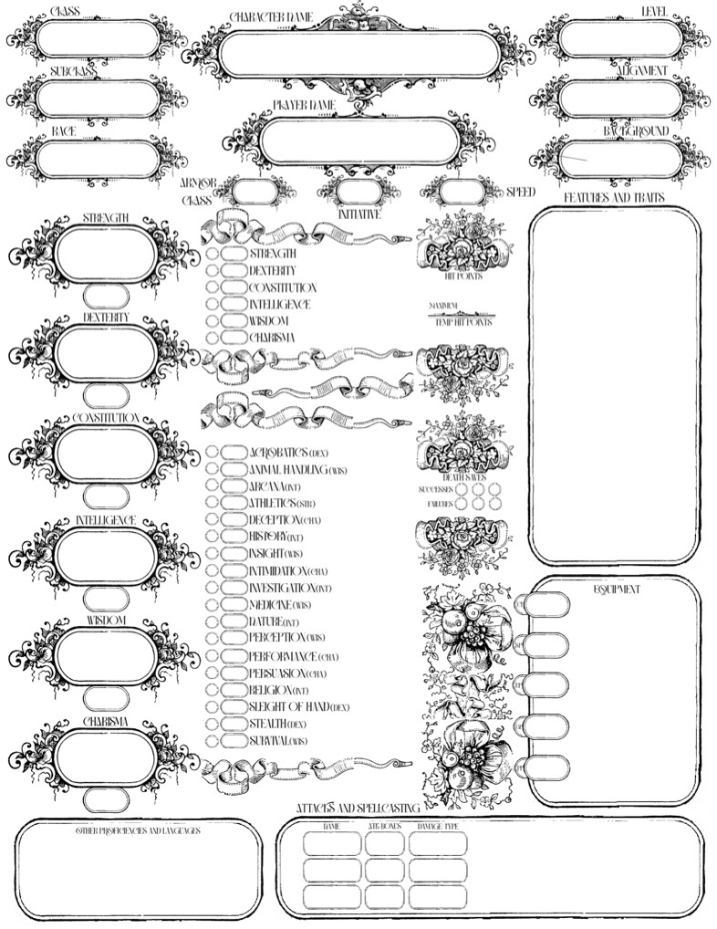 DND Character Sheet 5E - Notability Gallery