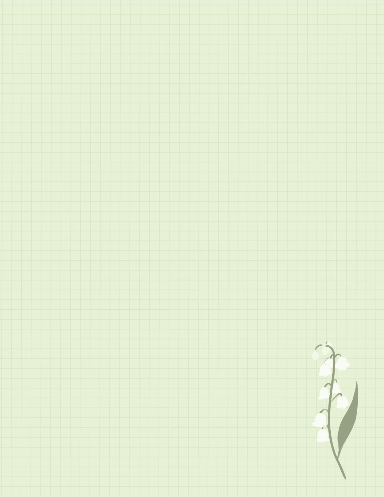 Lily Of The Valley - Thin Graph Paper - Notability Gallery