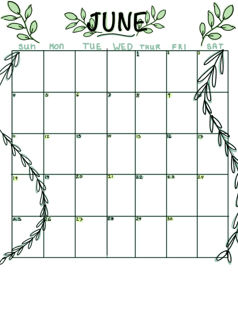 June Calendar 🌿 - Notability Gallery