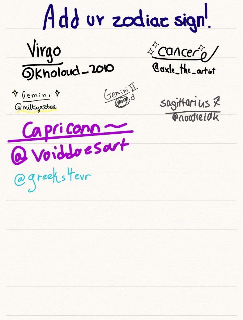 Add Ur Zodiac Sign Name 2 Notability Gallery