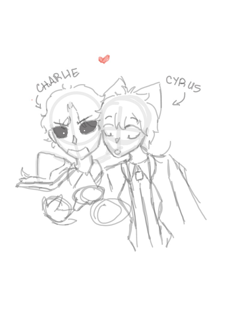 Rough Sketch Of Charlie And Cyrus!! - Notability Gallery