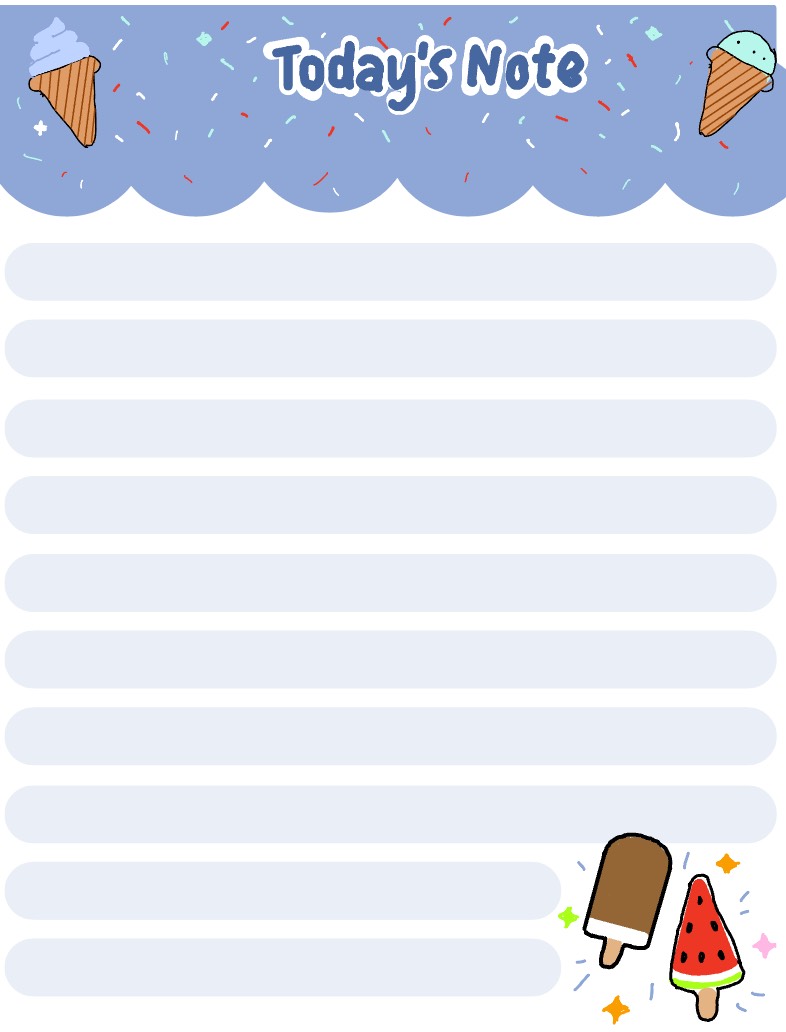 Ice Cream Note Book - Notability Gallery
