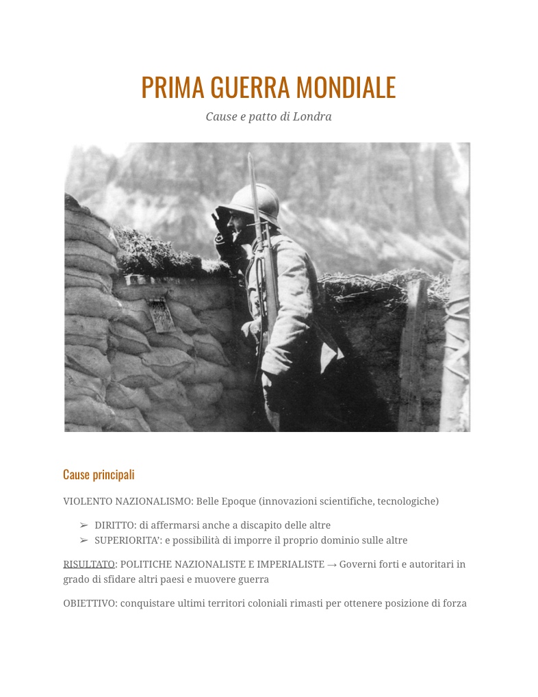1. PRIMA GUERRA MONDIALE - Notability Gallery