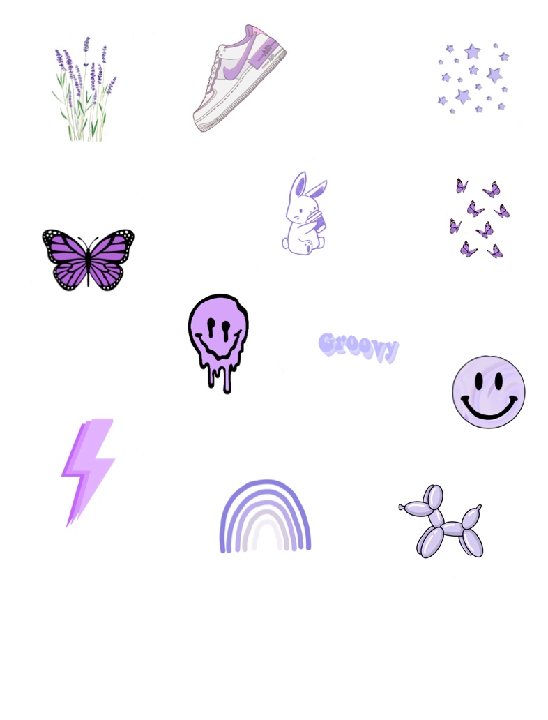 Preppy Purple Stickers 